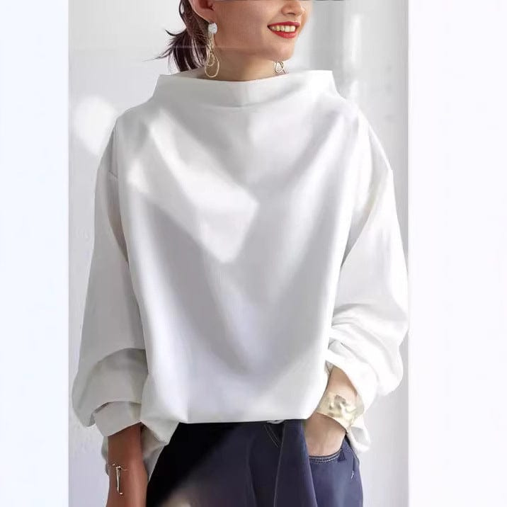Maelle™ | Women's Soft Cotton Cowl Neck Blouse