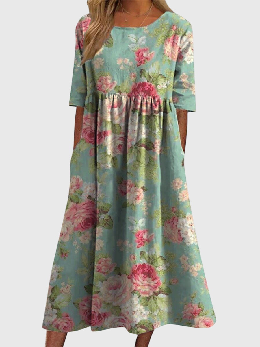 Magnolia™ | Women's Soft Cotton Floral Midi Dress