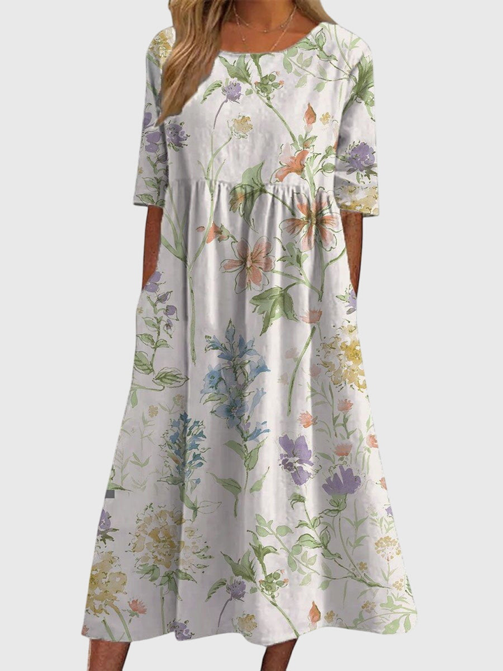 Magnolia™ | Women's Soft Cotton Floral Midi Dress