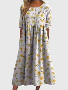 Magnolia™ | Women's Soft Cotton Floral Midi Dress