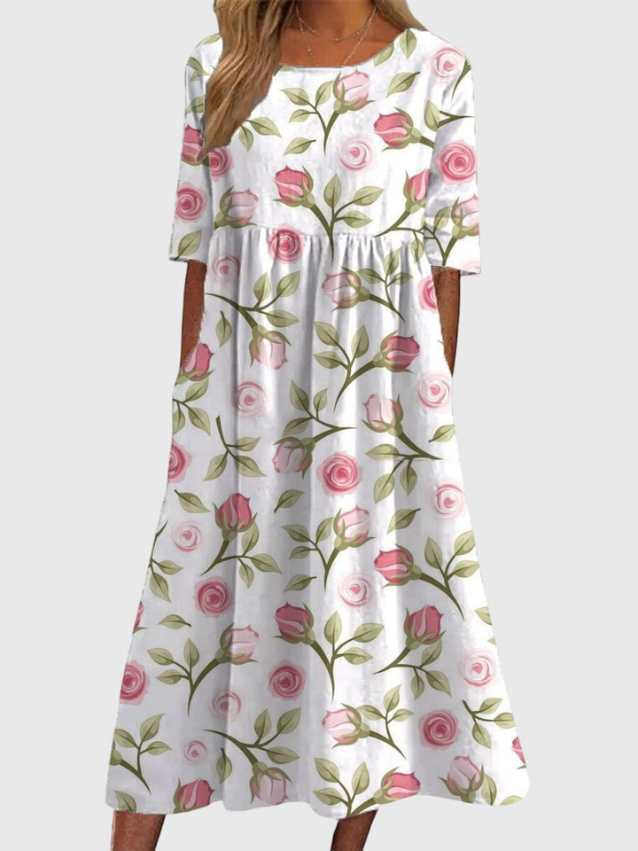 Magnolia™ | Women's Soft Cotton Floral Midi Dress