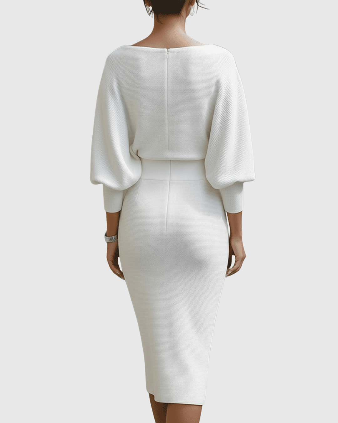 Margaux™ | Women's Soft Knit Cowl Neck Midi Dress