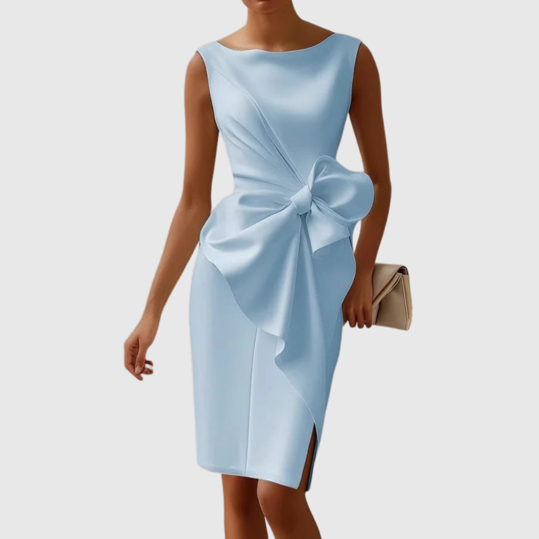 Marigold™ | Women's Elegant Sleeveless Bow Dress