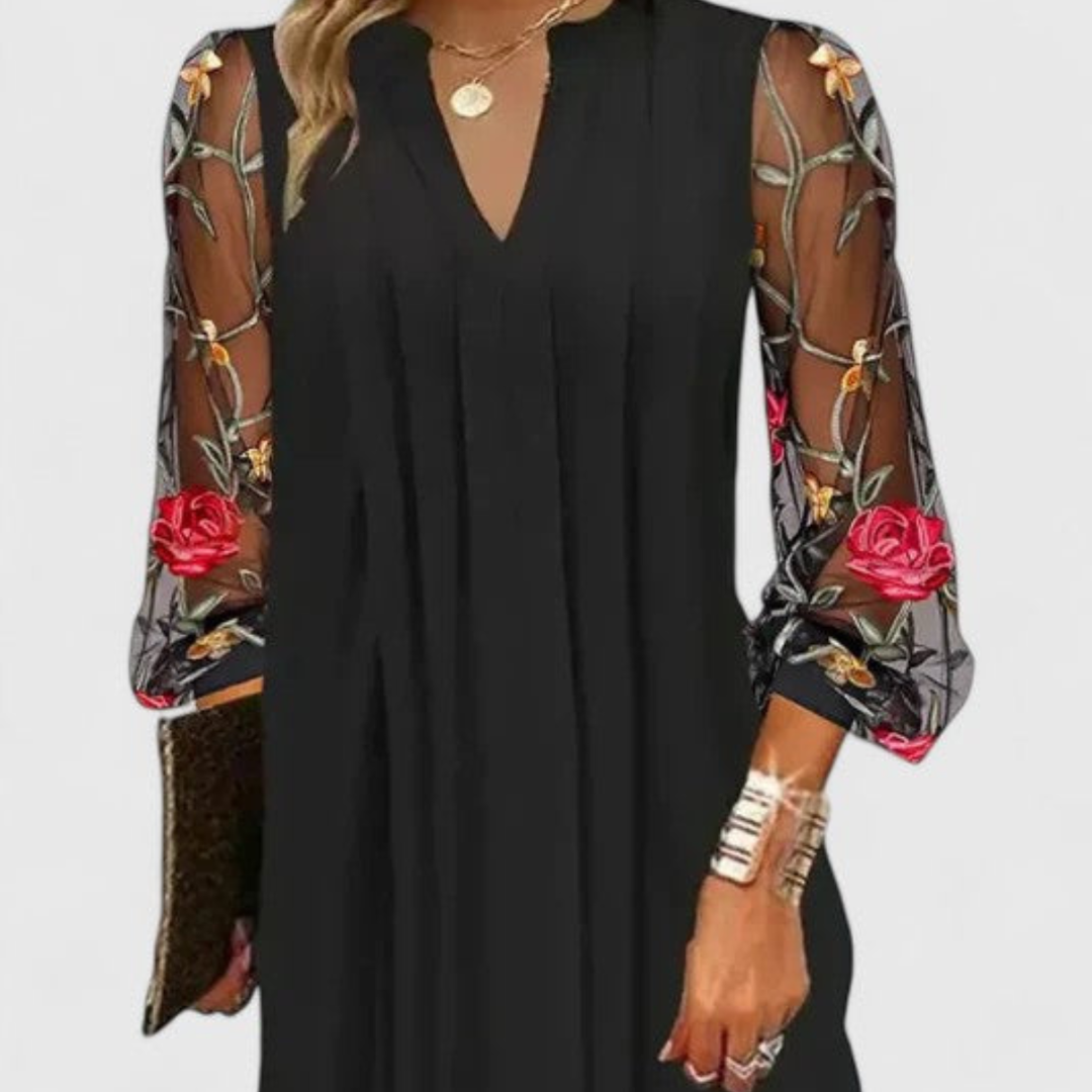 Mette™ | Women's Breathable Floral-Sleeve Dress