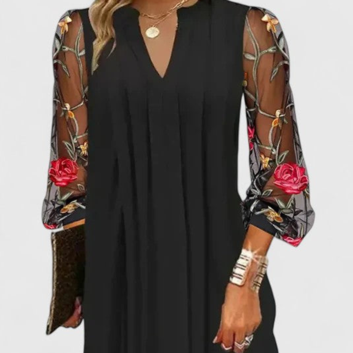 Mette™ | Women's Breathable Floral-Sleeve Dress