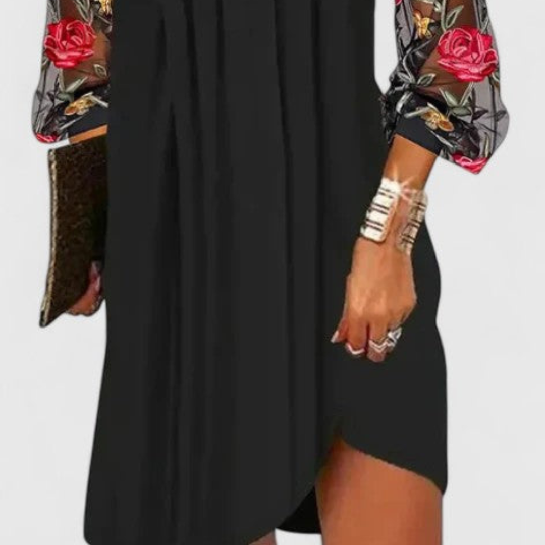 Mette™ | Women's Breathable Floral-Sleeve Dress