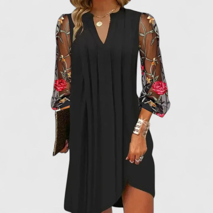 Mette™ | Women's Breathable Floral-Sleeve Dress