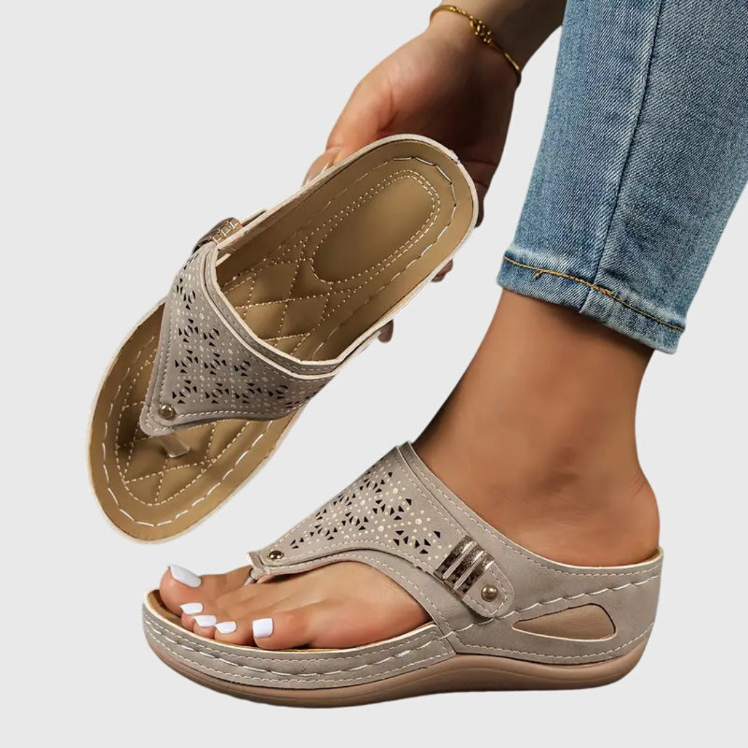 Mireia™ | Women's Orthopedic Wedge Thong Sandals
