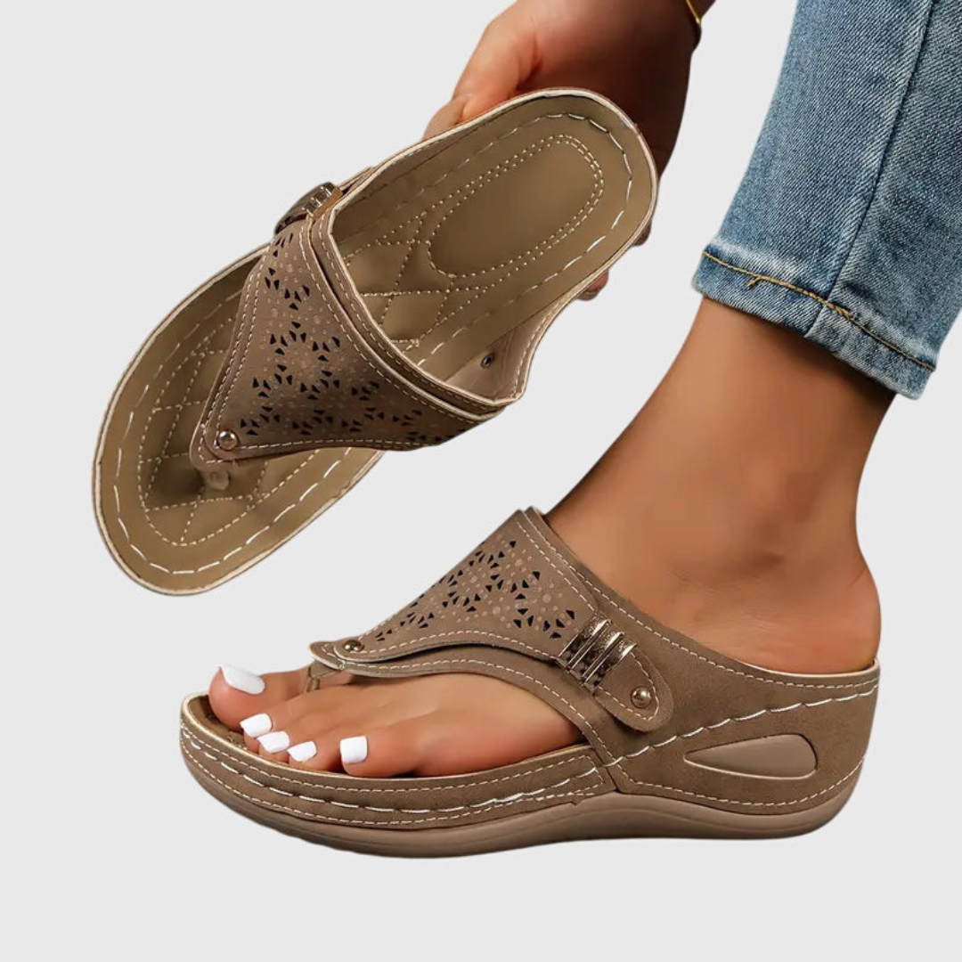 Mireia™ | Women's Orthopedic Wedge Thong Sandals