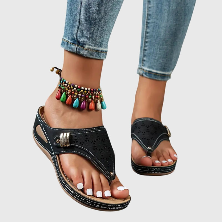 Mireia™ | Women's Orthopedic Wedge Thong Sandals