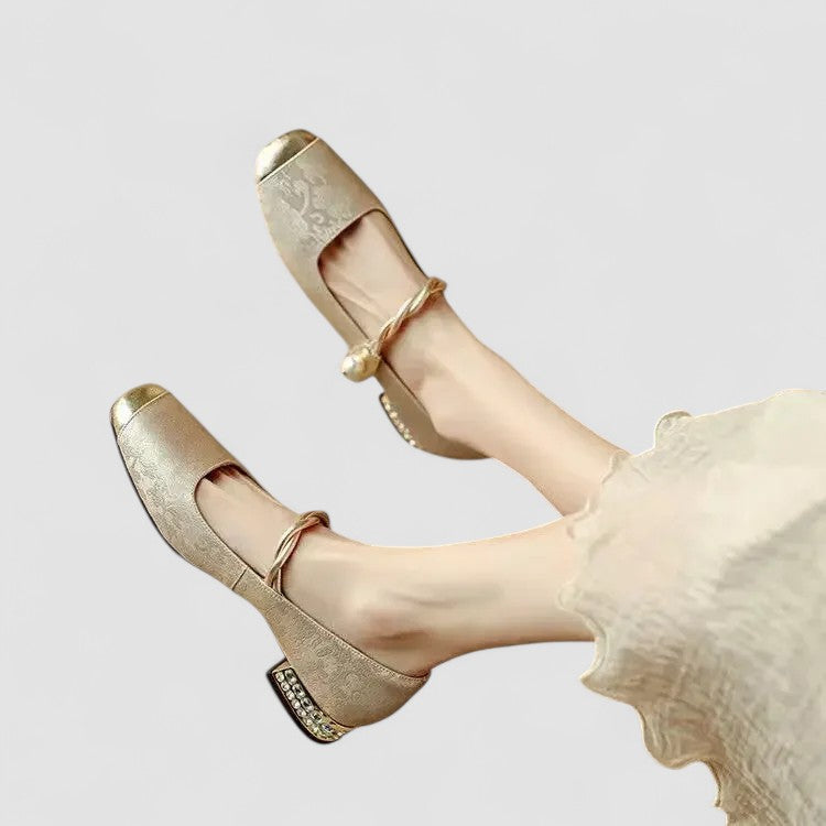 Mireille™ | Women's Elegant Satin Mary Jane Heels