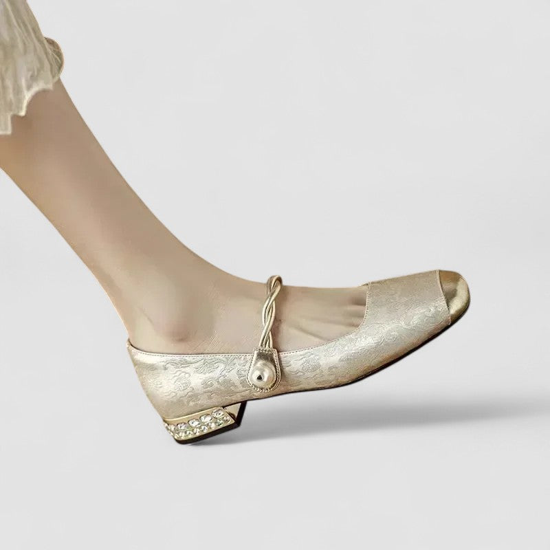 Mireille™ | Women's Elegant Satin Mary Jane Heels