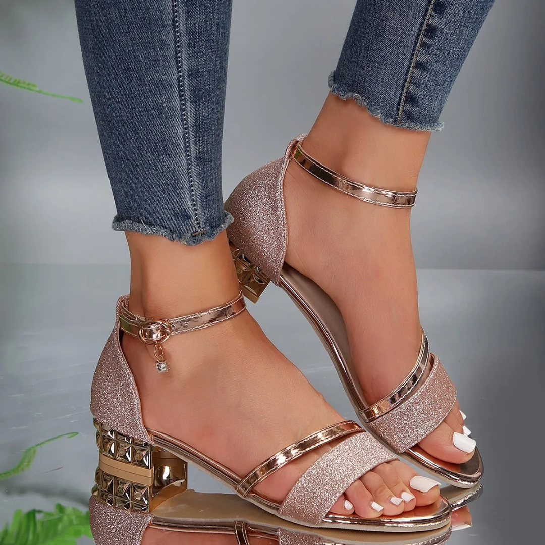Ottilie™ | Women's Elegant Embellished Heel Sandals