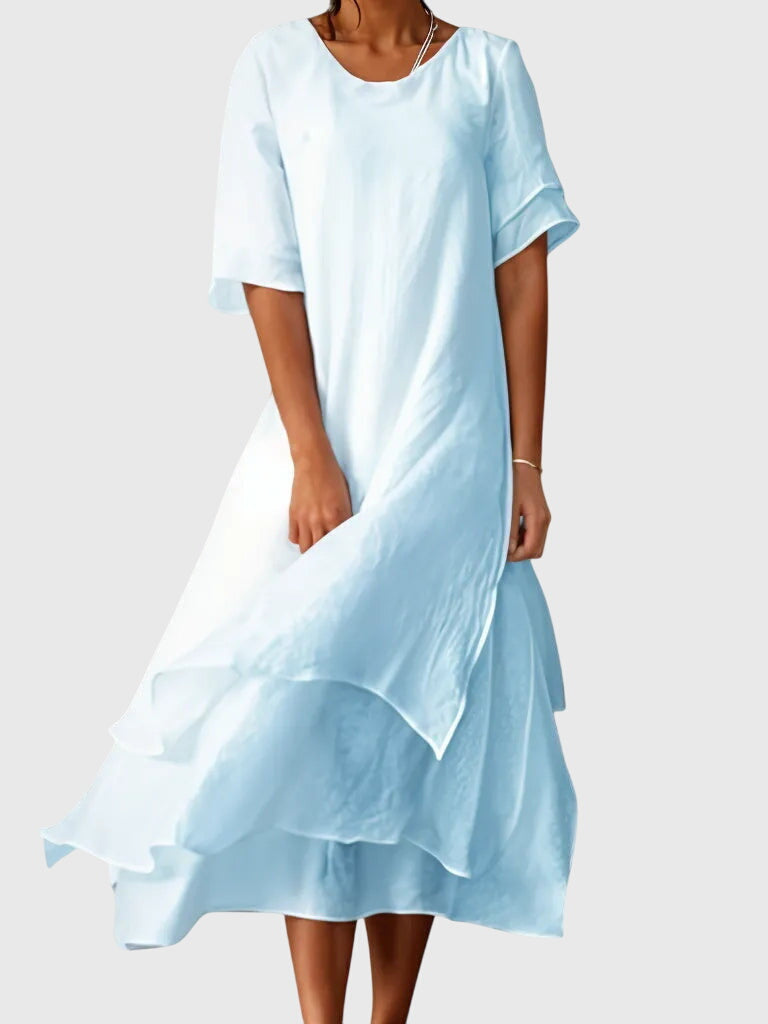 Priya™ | Women's Elegant Layered Midi Dress