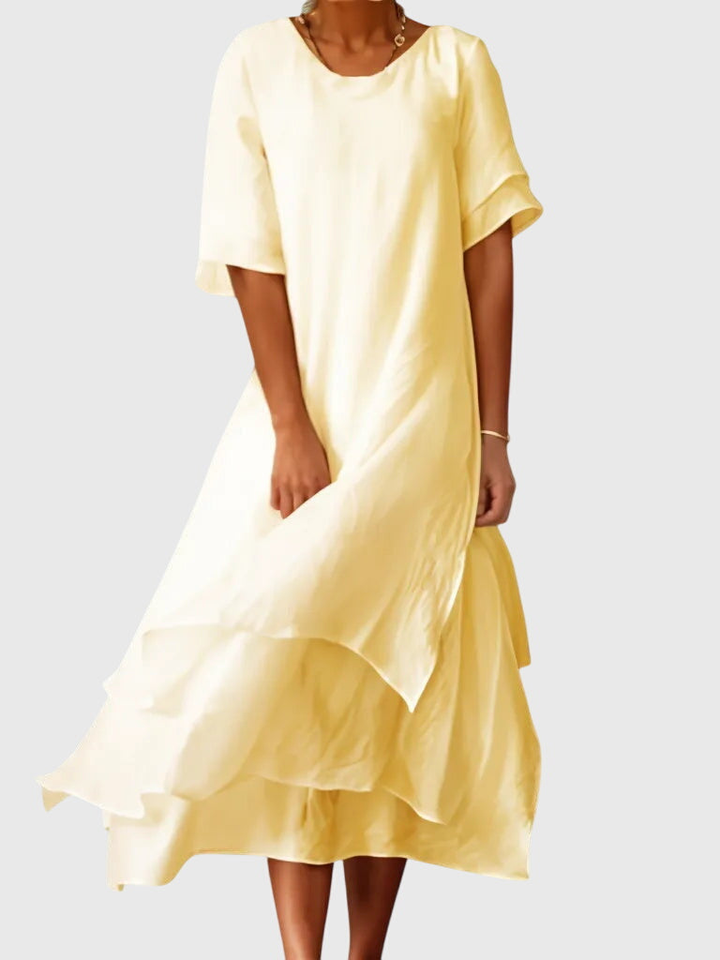 Priya™ | Women's Elegant Layered Midi Dress