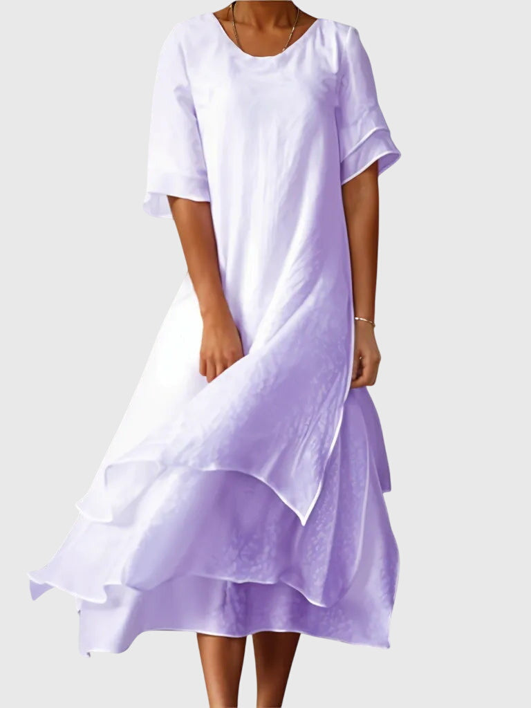 Priya™ | Women's Elegant Layered Midi Dress