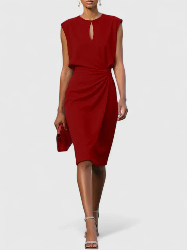 Romilly™ | Women's Elegant Ruched Midi Dress