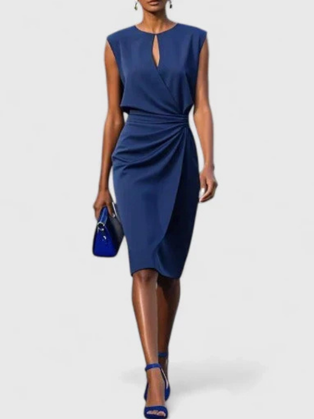 Romilly™ | Women's Elegant Ruched Midi Dress