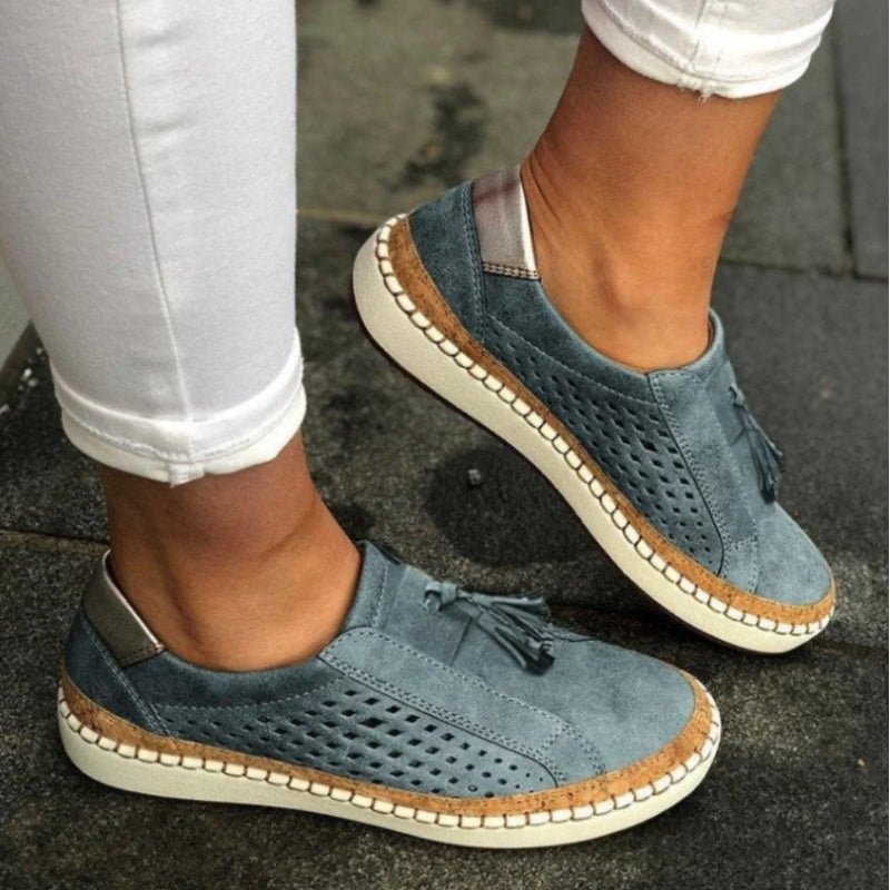 Romilly™ | Women's Suede Tassel Slip-On Sneakers