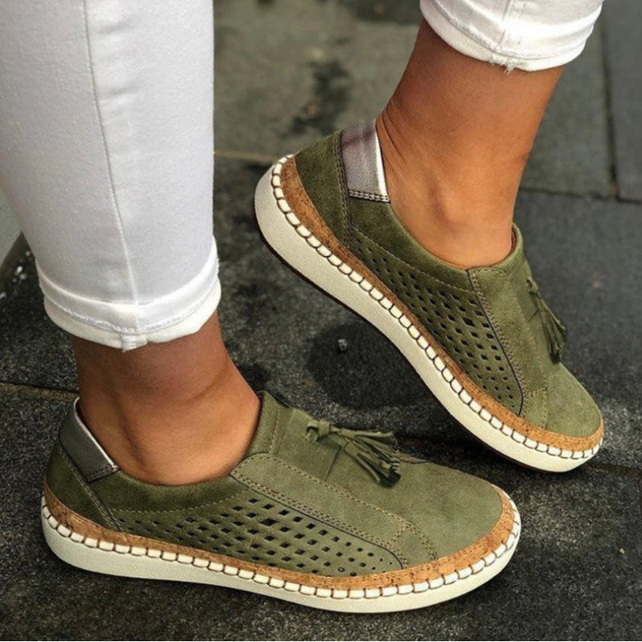 Romilly™ | Women's Suede Tassel Slip-On Sneakers