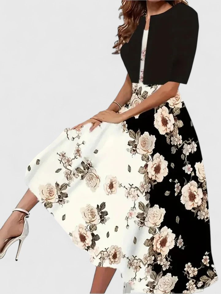 Sanne™ | Women's Elegant Floral Two-Piece Dress
