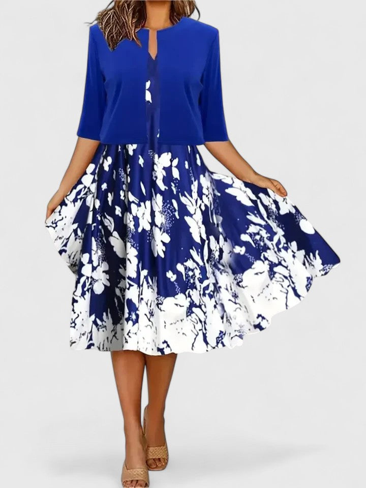 Sanne™ | Women's Elegant Floral Two-Piece Dress