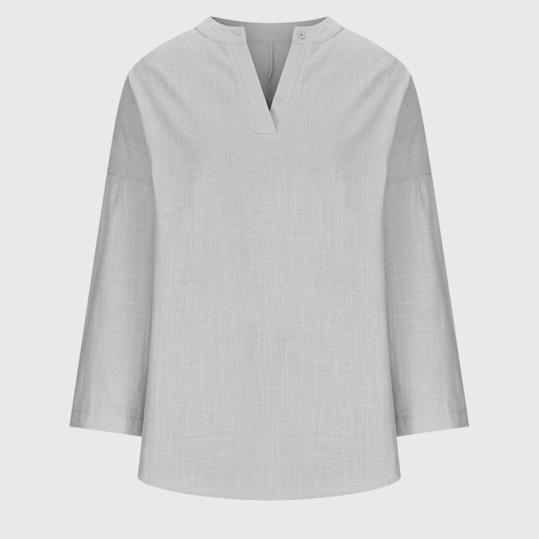 Saoirse™ | Women's Linen V-Neck Shirt