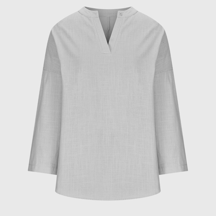 Saoirse™ | Women's Linen V-Neck Shirt