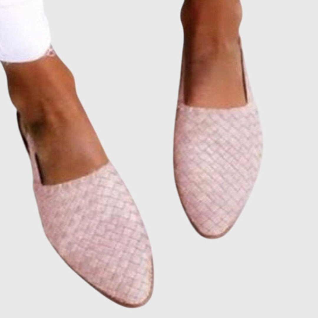 Saskia™ | Women's Leather Woven Slingback Flats