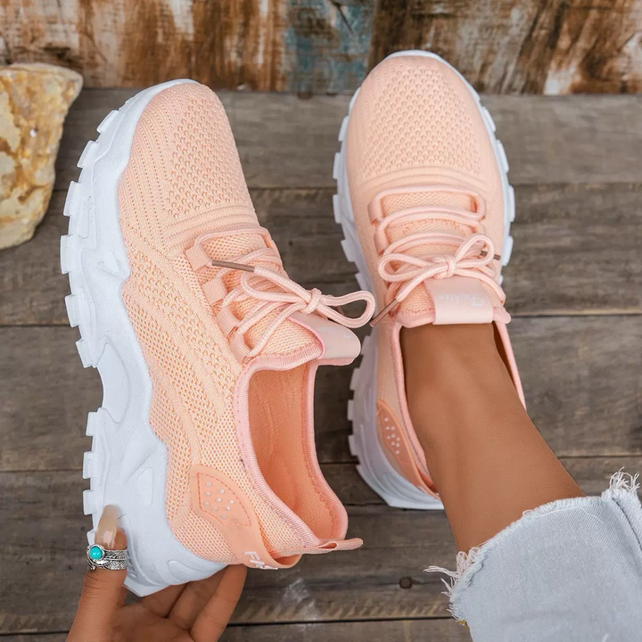 Sienna™ | Women's Breathable Chunky Sole Lace-Up Sneakers