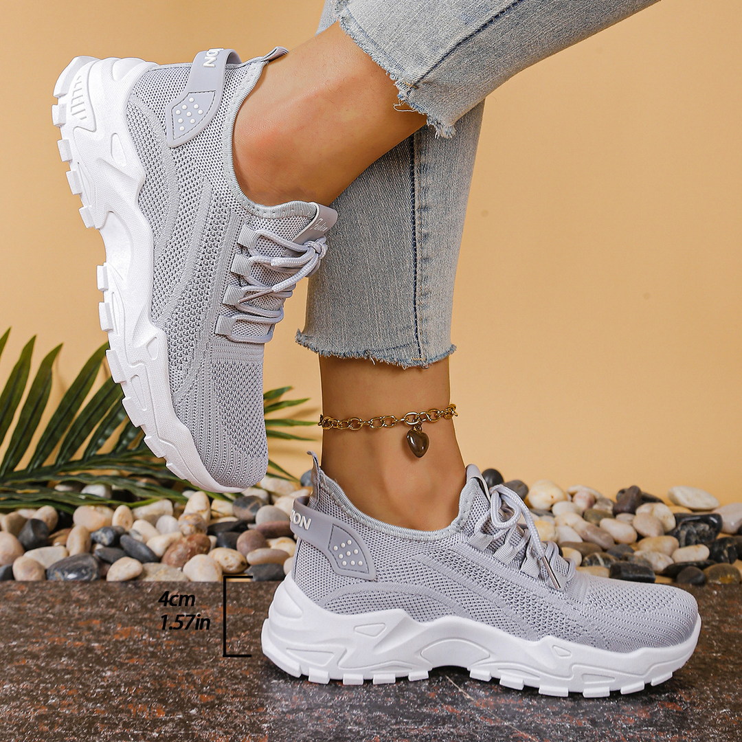 Sienna™ | Women's Breathable Chunky Sole Lace-Up Sneakers