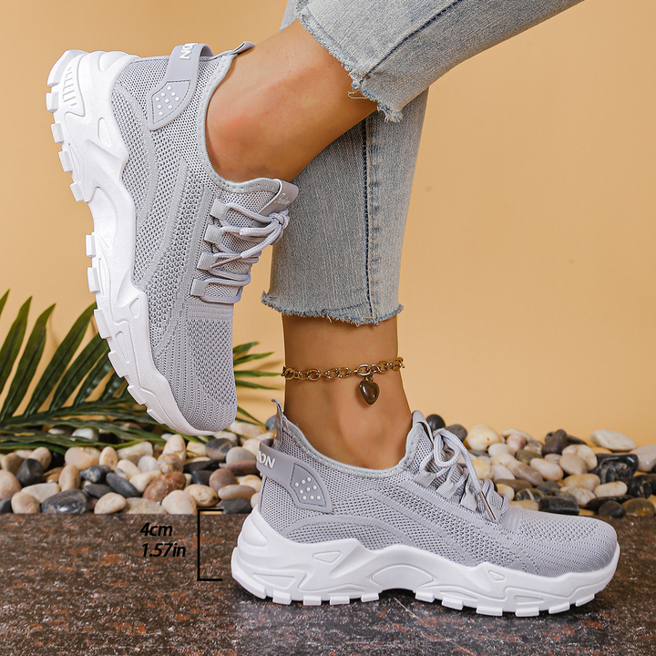 Sienna™ | Women's Breathable Chunky Sole Lace-Up Sneakers