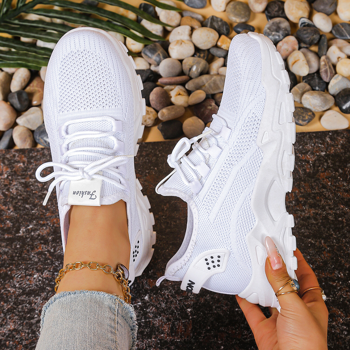 Sienna™ | Women's Breathable Chunky Sole Lace-Up Sneakers