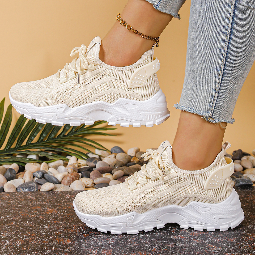 Sienna™ | Women's Breathable Chunky Sole Lace-Up Sneakers