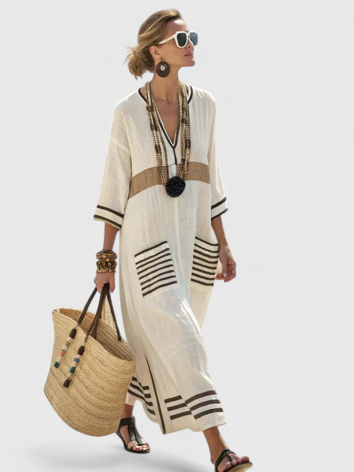 Sloane™ | Women's Breathable Linen Kaftan Dress