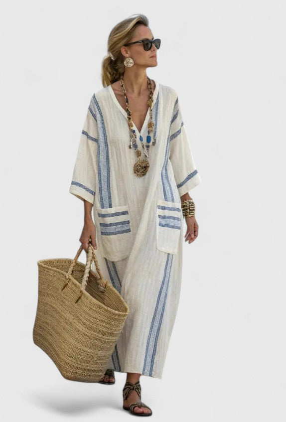 Sloane™ | Women's Breathable Linen Kaftan Dress