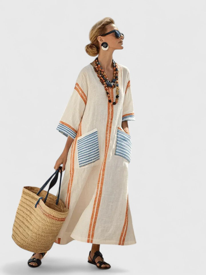 Sloane™ | Women's Breathable Linen Kaftan Dress