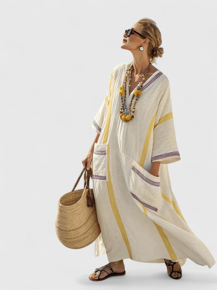 Sloane™ | Women's Breathable Linen Kaftan Dress