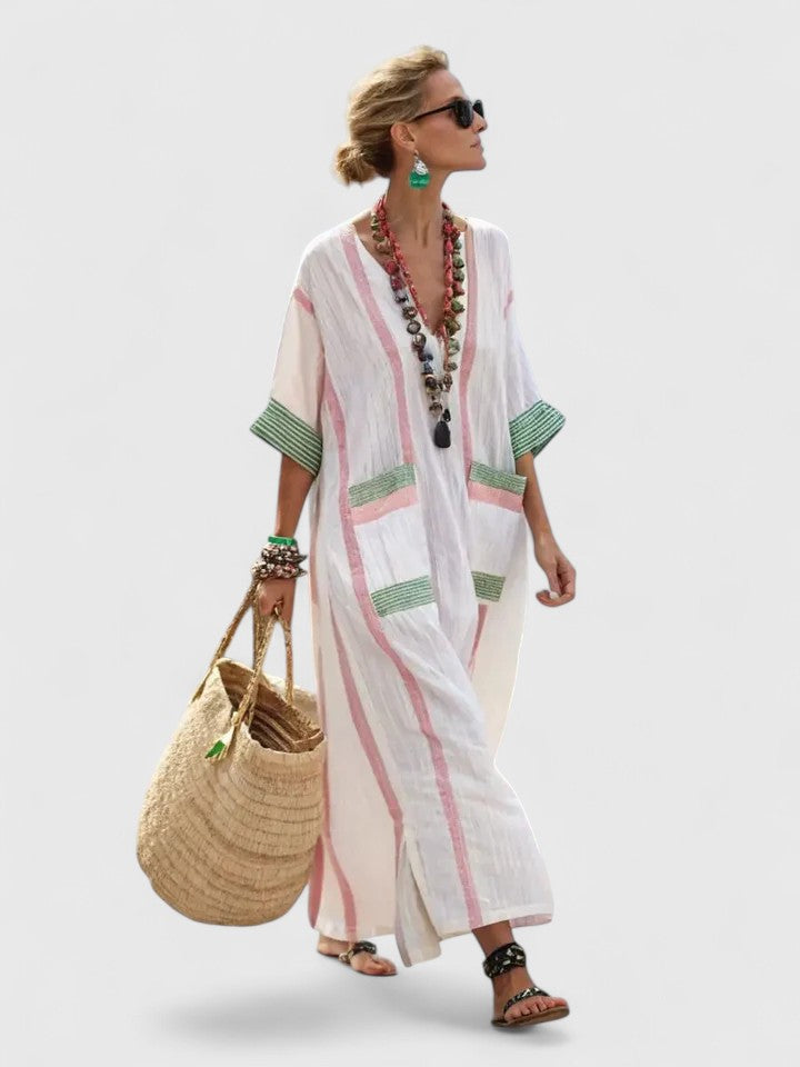 Sloane™ | Women's Breathable Linen Kaftan Dress
