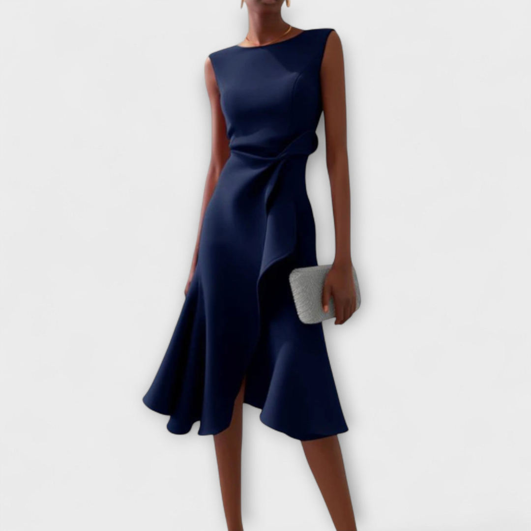 Soraya™ | Women's Elegant Ruffle Midi Dress