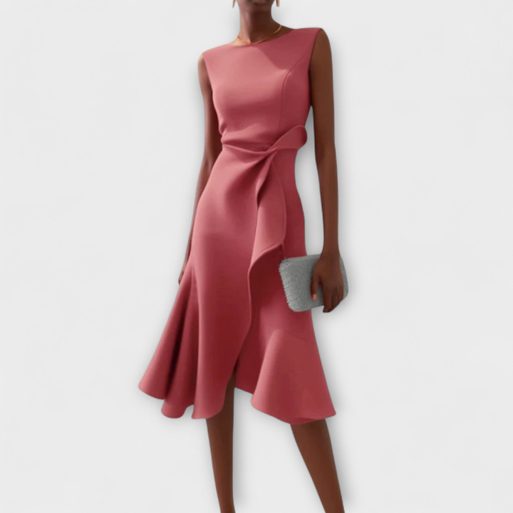 Soraya™ | Women's Elegant Ruffle Midi Dress