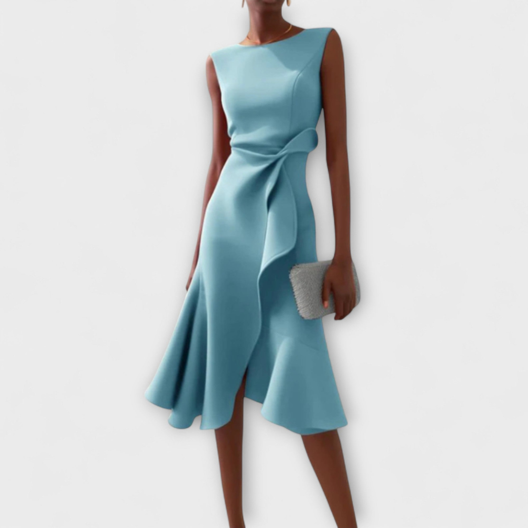 Soraya™ | Women's Elegant Ruffle Midi Dress