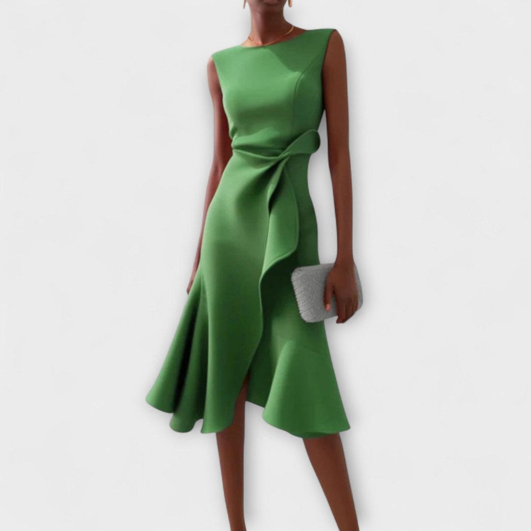 Soraya™ | Women's Elegant Ruffle Midi Dress