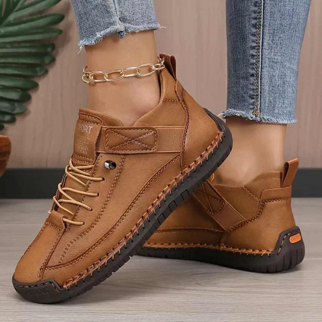 Sutton™ | Women's Leather Lace-Up Sneakers