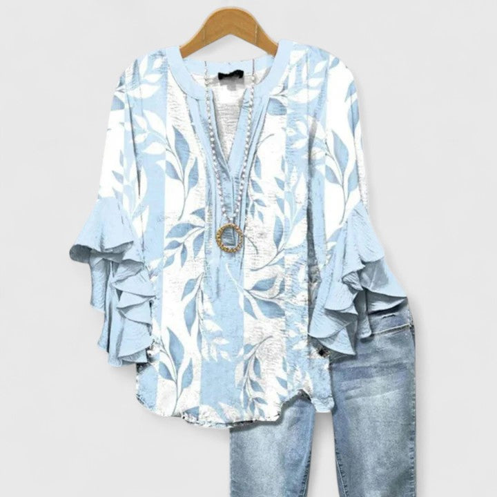Sutton™ | Women's Soft Linen Printed Blouse