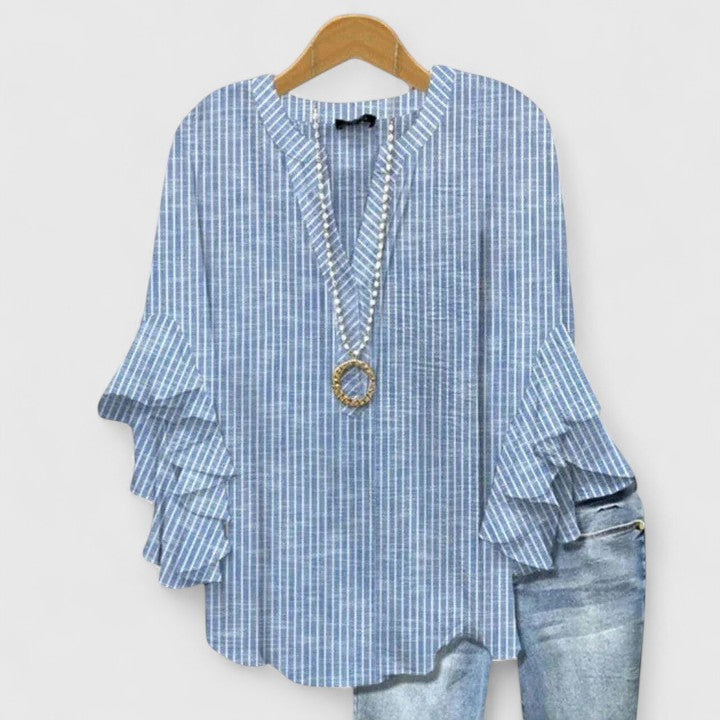 Sutton™ | Women's Soft Linen Printed Blouse