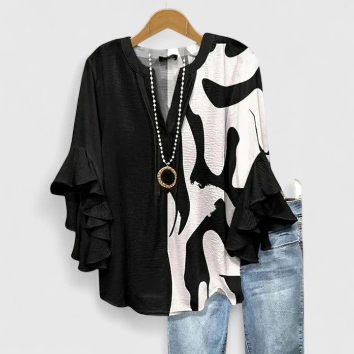 Sutton™ | Women's Soft Linen Printed Blouse