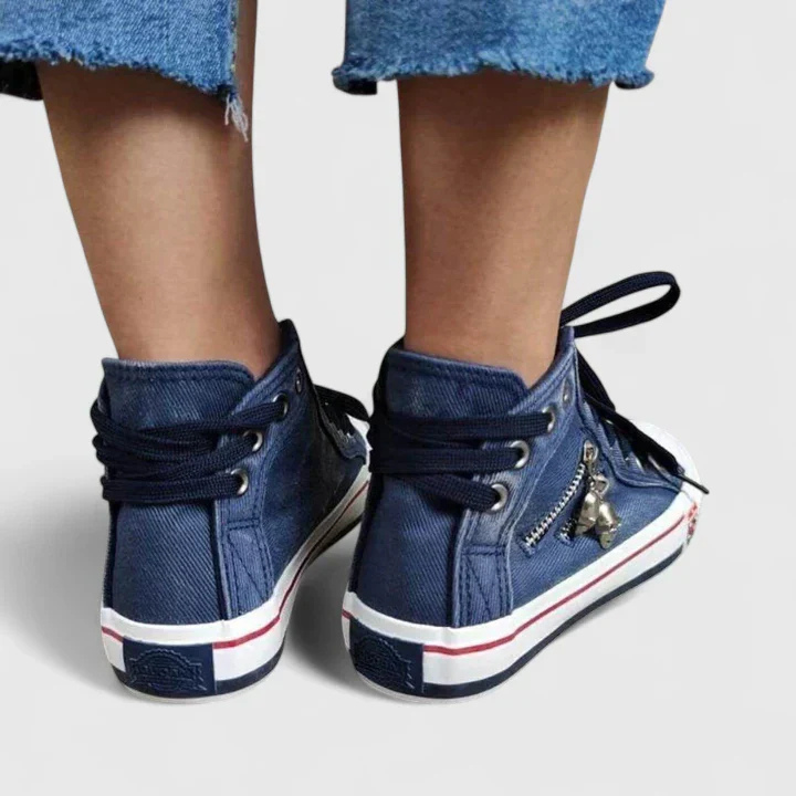 Tallulah™ | Women's Denim Lace-Up Canvas Sneakers