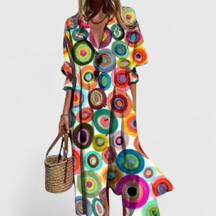 Thea™ | Women's Breathable Button-Down Maxi Dress