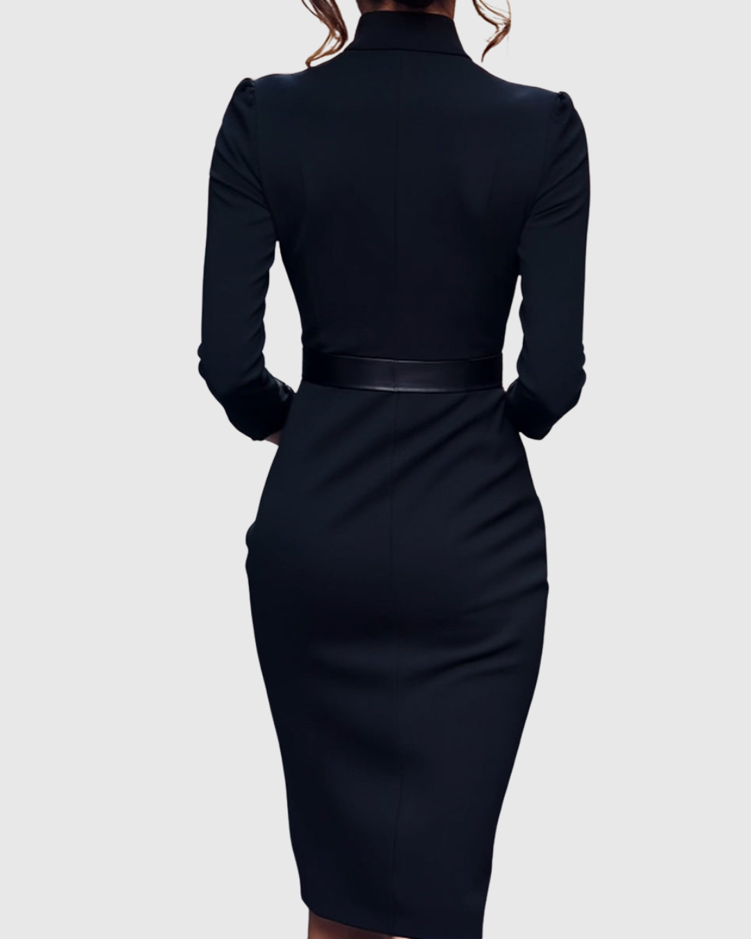 Vivienne™ | Women's Elegant Belted Midi Dress